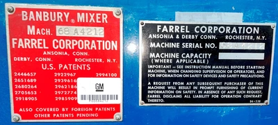 FARREL LABORATORY BANBURY® MIXER, ITEM # 1959