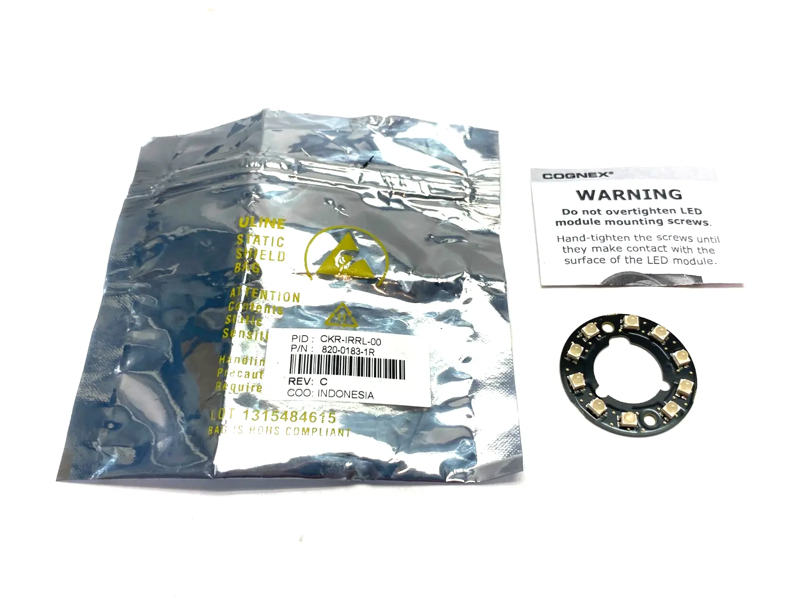 USED COGNEX CIRCULAR INFRARED ILLUMINATION MODULE