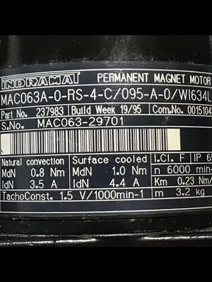 USED INDRAMAT MAC063A-0-RS-4-C/095-A-0/WI634LX