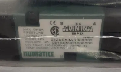Used ASCO 082SS53AK000030 Solenoid Valves | Surplus Asset Holdings #1204220