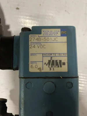 MAC 274B-501JC Solenoid Valve 24VDC 1/8” 150PSI 3-way 2-Position