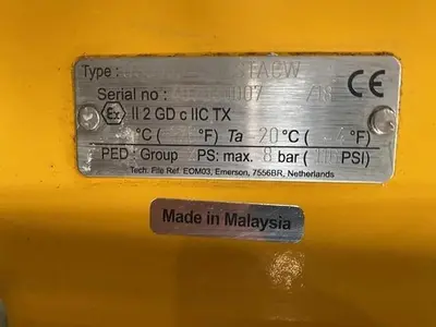 Used EMERSON EMERSON ACTUATOR WITH BALL VALVE Valves/Fittings Pennsylvania US | Global Equipment International, LLC #185883