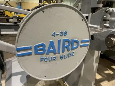 1/4" X 36" US BAIRD MODEL #4-36 FOUR SLIDE WIRE FORMING MACHINE: STOCK #15697