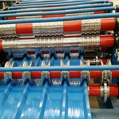 Galvanized Metal Trapezoid Roof Sheet Roll Forming Machine in China