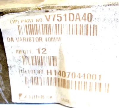 NEW BOX OF 11 LITTELFUSE V751DA40 VARISTORS