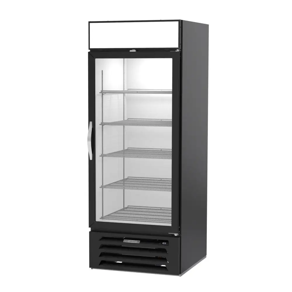 Beverage-Air MMF27HC-1-B 30" One Section Display Freezer W/ Swing Door - Bottom Mount Compressor, Black, 115v