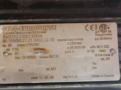 USED SEW-EURODRIVE FA57/G DRE132M4
