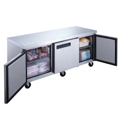New | in-Stock Dukers New Dukers DUC72F 3-Door Undercounter Commercial Freezer in Stainless Steel Undercounter Freezers Illinois US | Falcon Restaurant Supply #1376269