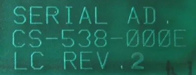 NEW BELL & HOWELL CS-538-000E CIRCUIT BOARD CS538000E