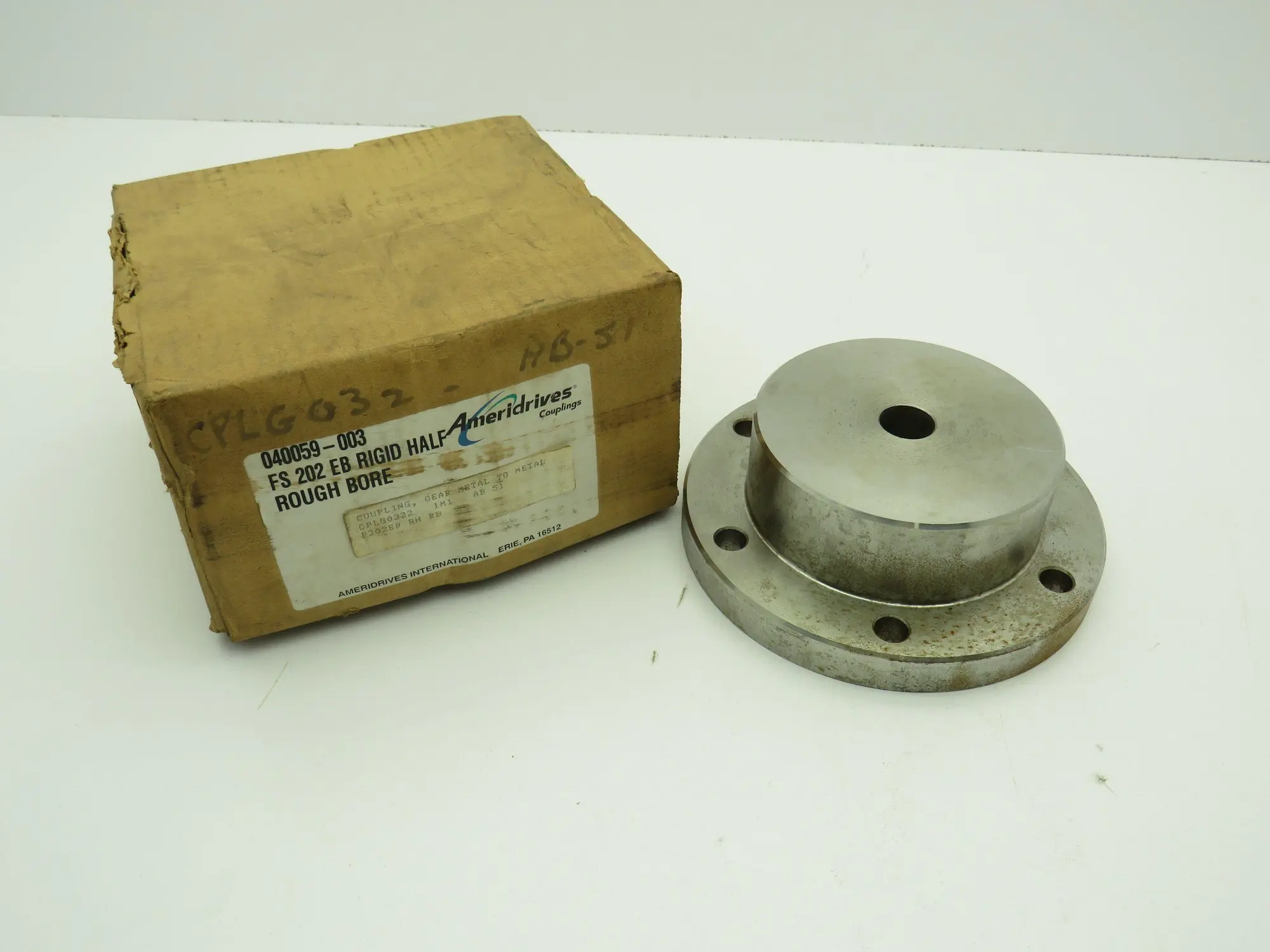 Ameridrives 040059-003 Gear Coupling Hub FS 202 EB Rigid Half 7/8"  Bore 7" OD