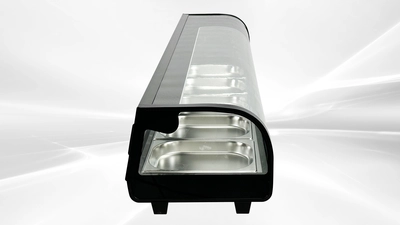 171-0300 71" Self Contained Sushi Curved Glass Cooler Case