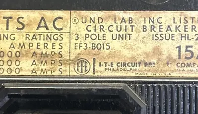 Used ITE EF3-B015 Miscellaneous Equipment (Electrical & Power) | Surplus Asset Holdings #1202070