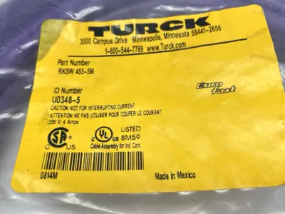 NEW TURCK RKSW 455-5M, U0348-5