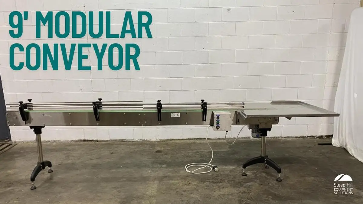 9' Modular Conveyor with Accumulation Table