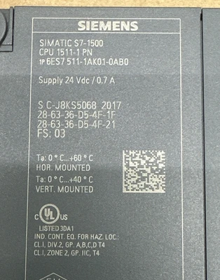 NEW Siemens 6ES7511-1AK01-0AB0