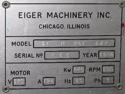USED EIGER 2 L H VSE EXP