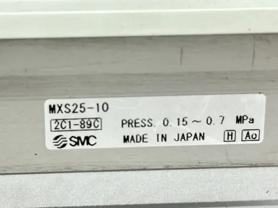 MXS25-10 | SMC  Pneumatic Dual Rod Slide Table 25mm Bore 10mm Stroke - Used