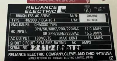 USED RELIANCE ELECTRIC 3RA2105