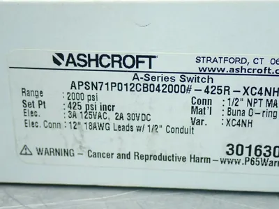 NEW ASHCROFT APSN71P012CB042000