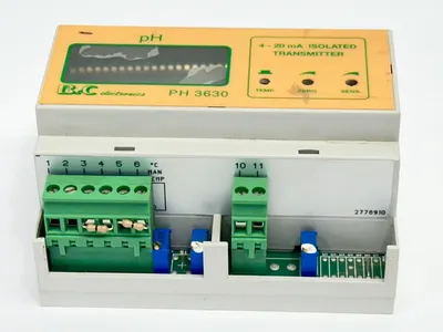 PH3630, 2778910 | B&C Electronics PH3630 2-Wire DIN Rail pH Transmitter 2778910 - For parts or not working