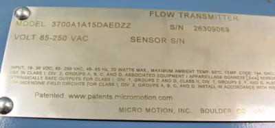 NEW Micromotion 3700 A1A15DAEDZZ