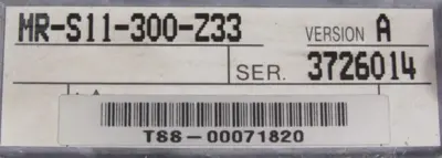 USED MITSUBISHI MR-S11-300-Z33 SERVO DRIVE MRS11300Z33