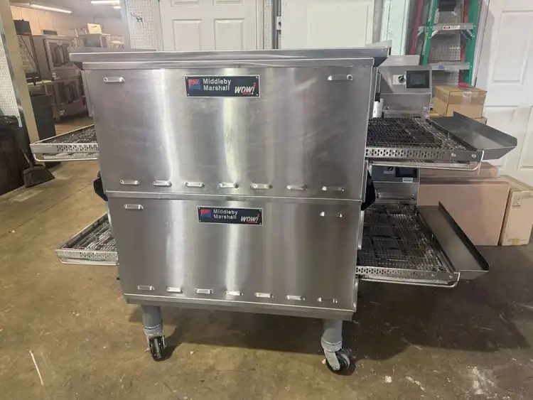 Used Middleby Marshall Used 65" Middleby PS638G-2 Natural Gas Double Impingement Conveyor Oven 208/240V 1ph Conveyor Ovens Illinois US | Falcon Restaurant Supply #1373698