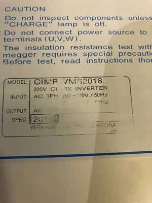 YASKAWA 626VM3 SPINDLE DRIVE