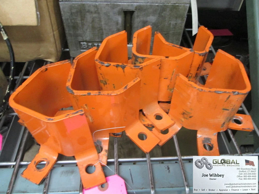 Lot Of 6 Steel Outrigger 3.5"W X 4"H Pallet Rack Post Protector W/4 Lag Orifices