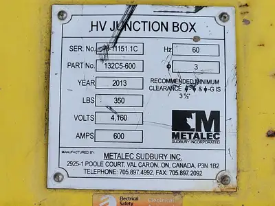 USED 2013 METALEC 132C5-600