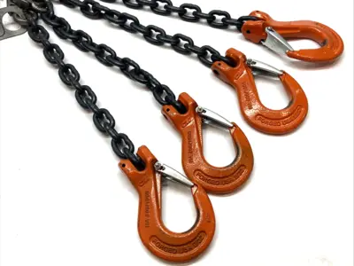 | John Sakash 4-Leg Chain Sling 9/32 Hooks 4-QOS Grade 80 - Used