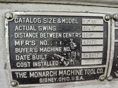 USED 1957 MONARCH 32NN