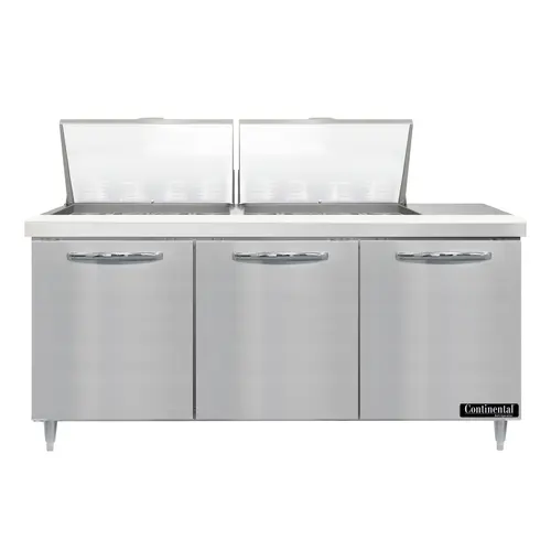 Continental D72N24M 72" Designer Line Sandwich/salad Prep Table W/ Refrigerated Base, 115v