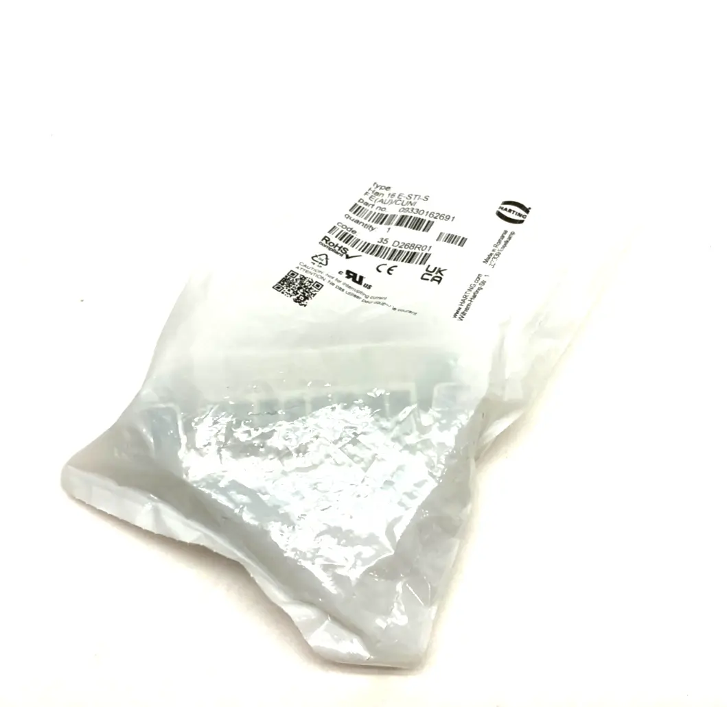 NEW HARTING INSERT HAN 16E-MALE-SCREW FE(AU)/CUNI TYPE J