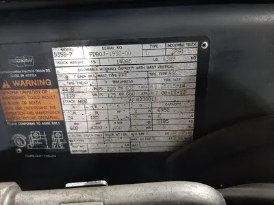 USED DOOSAN D35S-7 – 8000 LB. DIESEL OUTDOOR FORKLIFT