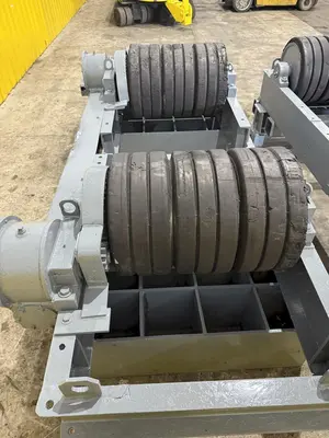 120 TON (240,000 LBS) RANSOME PANDJIRIS POWERED TANK TURNING ROLLS, POWER & IDLER: STOCK #23144