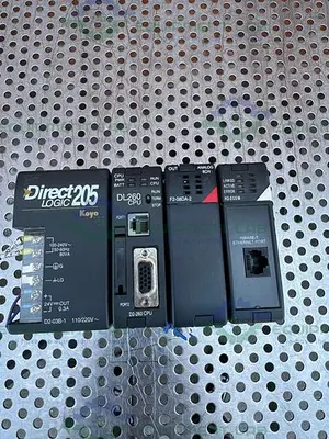 USED AUTOMATION DIRECT LOGIC 205 KOYO W/ DL260 CPU, H2-ECO M, F2-08DA-2 MODULES
