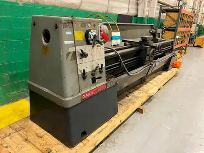 21" x 120" CLAUSING COLCHESTER MODEL #21 ENGINE LATHE 3.5" SPINDLE HOLE: YOBRO #24560