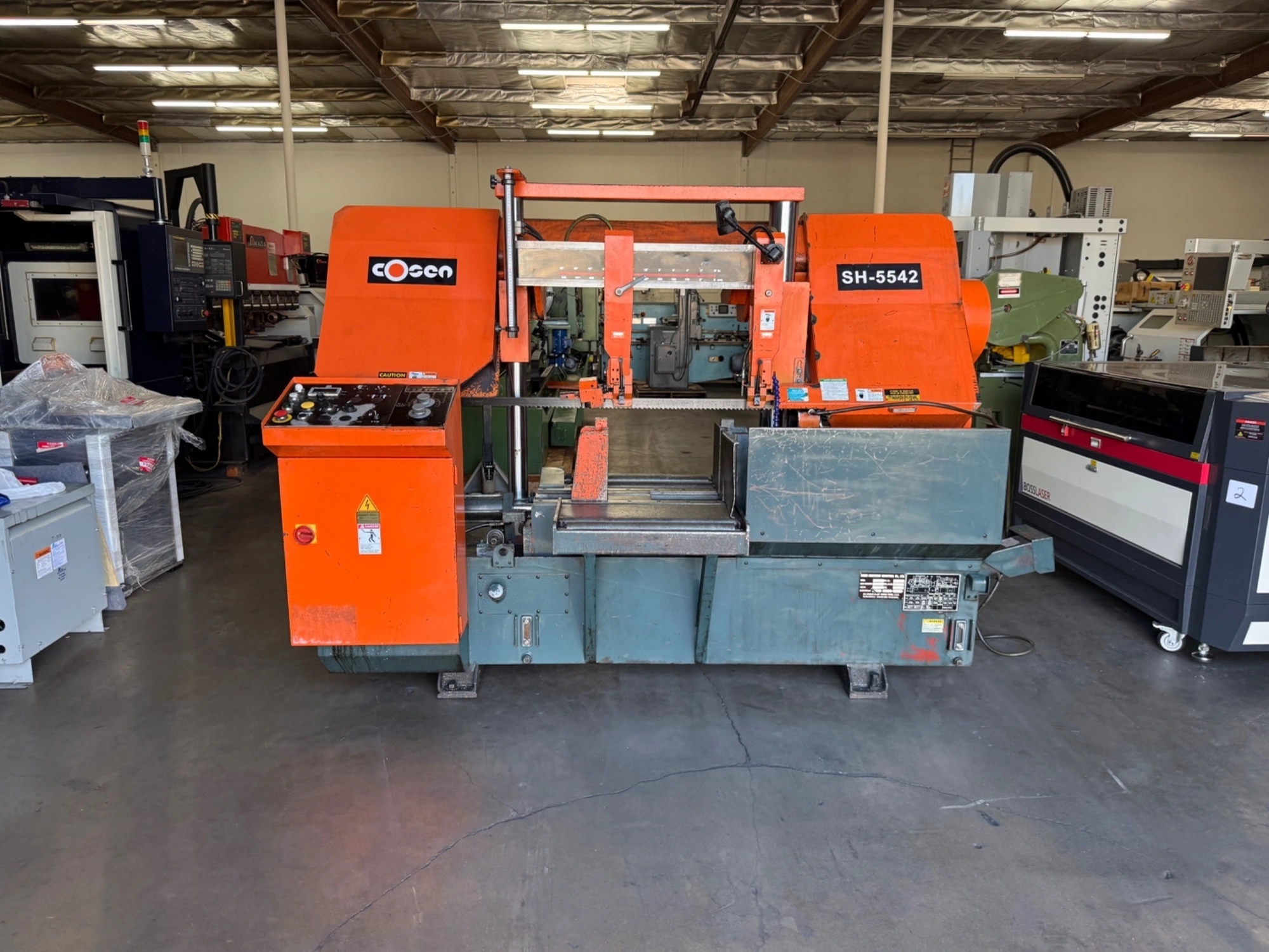 Used 2012 COSEN SH-5542 Horizontal Band Saws California US | Wheeler Machinery Sales #1271176