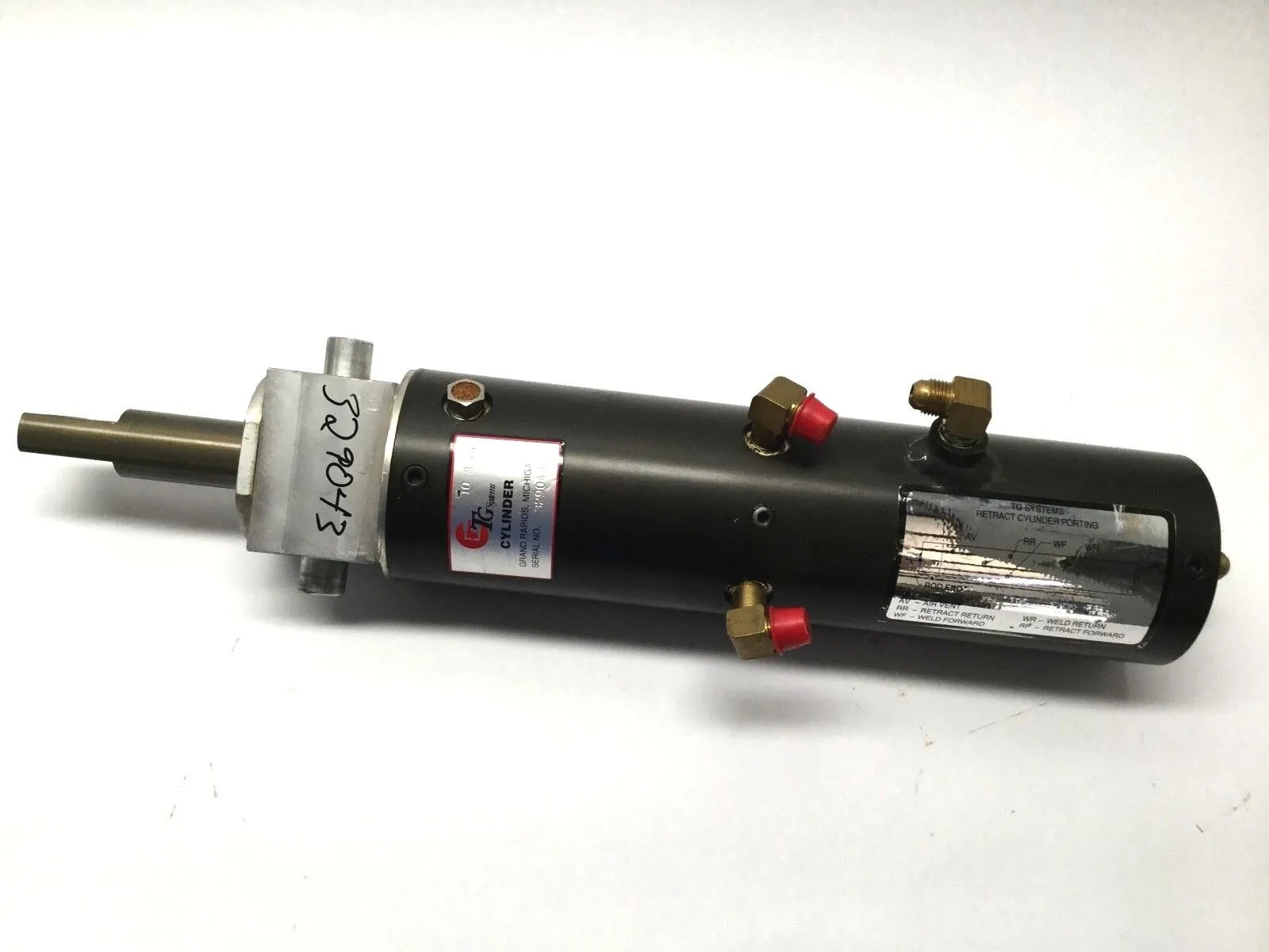 329043 | TG Systems  Welding Robot Pneumatic Cylinder, 18-7/8" Shaft Tip to Base - Used