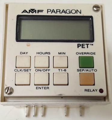 AMF Paragon PET 71D-120 Programmable Electronic Timer D-1202-99 120 VAC Input
