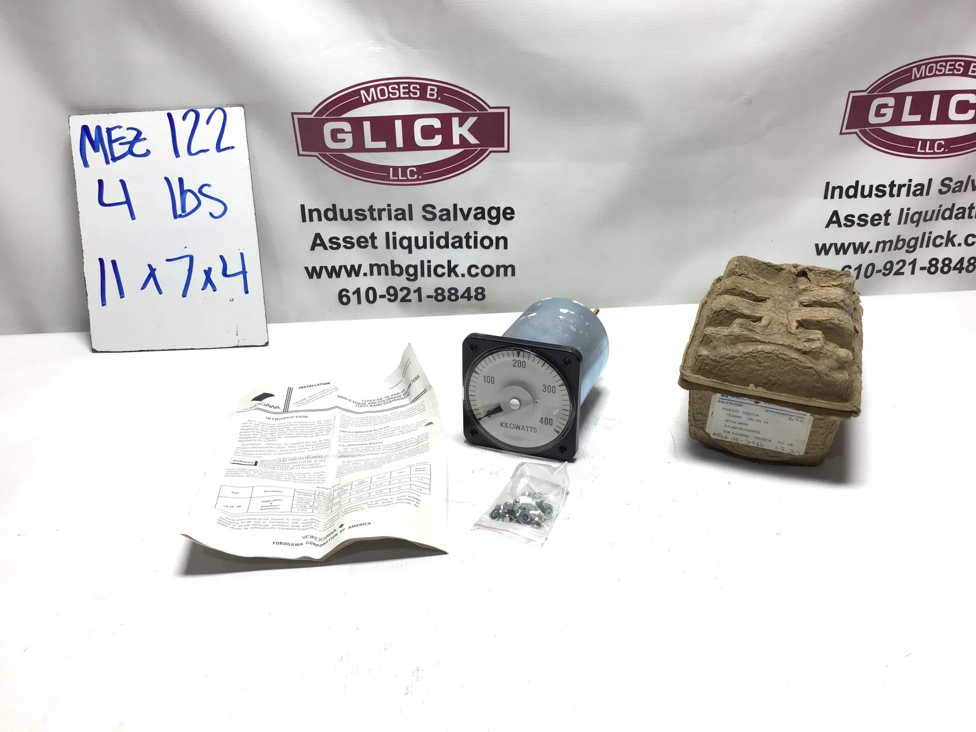 WESCHLER INSTRUMENTS 103211A 1PH 2W 5A Single-Phase & Polyphase Wattmeter