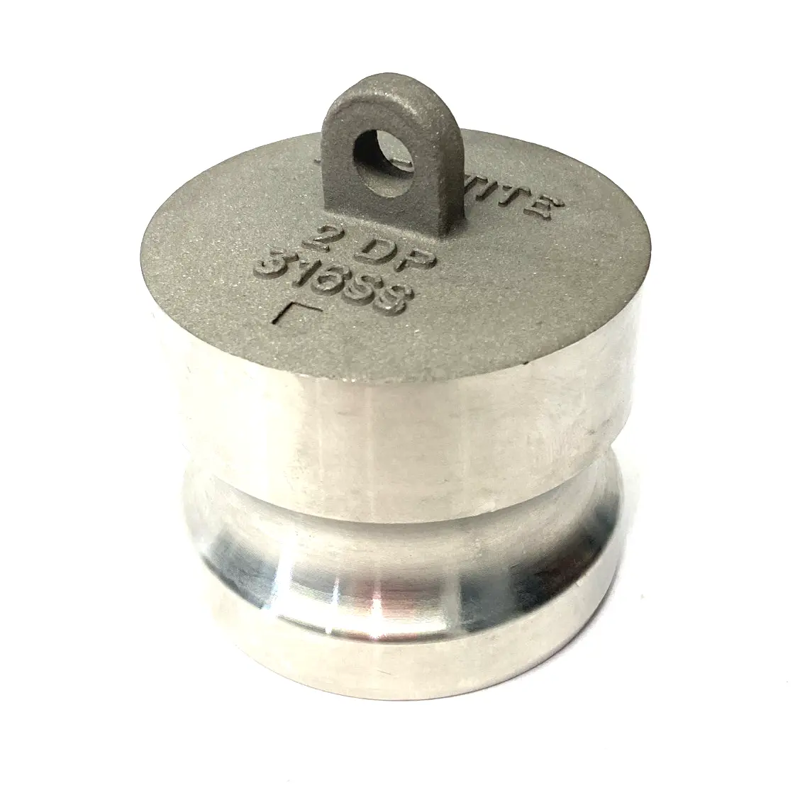USED EVERT-TITE STAINLESS STEEL CAM AND GROOVE COUPLING DUST PLUG 250PSI