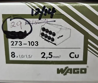 Wago 273-103 Conductor Ground Terminal Block - Lot of 29. Loc3E-26