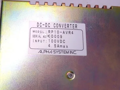 USED ALPHA SYSTEM RP10-AVR4 DC-DC CONVERTER RP10AVR4