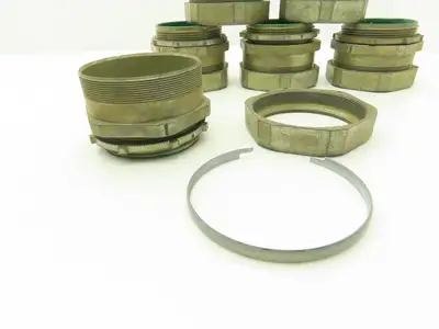 NA 3-1/2" EMT Compression Connector Insulated Throat Rigid Pipe Lot of 6