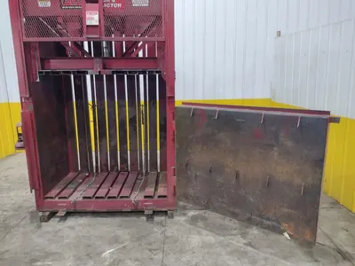 30" x 60" PTR PHILADEPHIA TRAMRAIL MODEL #2300HD VERTICAL HYRAULIC CARDBOARD BALER COMPACTOR: STOCK #23413