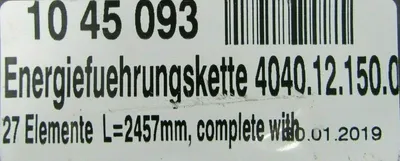 NEW IGUS 4040.12.150.0 ENERGY LEAD CHAIN 106" 10-45-093 4040C.02.150 4040121500
