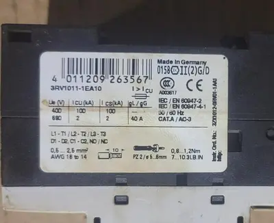 USED SIEMENS 3RV1011-1EA10