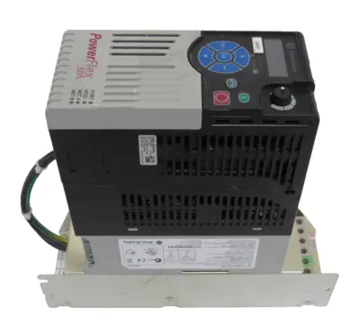 USED ALLEN BRADLY 25A-D1P4N104 POWERFLEX 523 DRIVE .05HP W/ 25-RF7P5-AL
